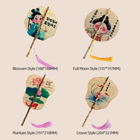 Éventail de taille en bambou personnalisé, imprimé, en bambou naturel, traditionnel chinois, assorti au Hanfu, décoratif, à tenir à la main