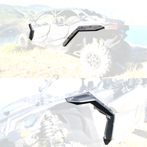 Kits de bengalas de guardabarros de barro negro súper extendido para 2017-2024 Can Am Maverick X3 ATV UTV Parts - Product Image 4