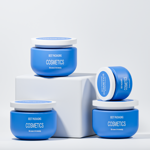 Barattolo Cosmetico Vuoto Ecologico Rotondo Opaco da <span class=keywords><strong>250</strong></span> <span class=keywords><strong>Ml</strong></span> in Plastica Gialla con Tappo a Vite per Scrub Corpo - Product Image 3