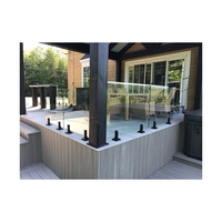 Rampe carrée de haute qualité pour clôture de piscine en verre, terrasse et balcon avec base de nivellement réglable