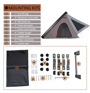 Factory Wholesale Foldout Design <b>Large</b> Space Aluminum Roof Top <b>Tent</b> Fast Open Lightweight Rooftop <b>Tent</b> Hard with LED - Product Image 3