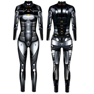 Setelan jumpsuit ukuran Plus untuk pria, kostum robot besi TV & Film, playsuit penampilan Superhero Halloween untuk pria - Product Image 5