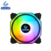 Refroidisseur d'air multicolore Led 120Mm, pour ordinateur, boîtier de contrôle à distance, ventilateur de jeu Rgb