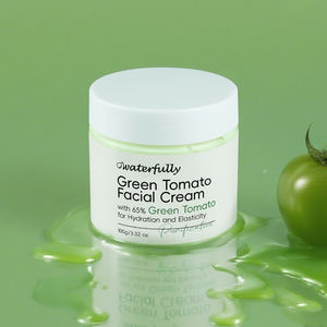 Cuidado de la piel para el acné y las marcas de viruela Extracto de planta vegana Tomate verde Crema facial Levantamiento de poros Mandarina verde Vita C Crema Para manchas oscuras - Product Image 1