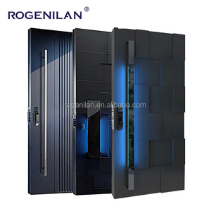 Modern Soundproof and Waterproof Design House Front <strong>Door</strong> High Quality Aluminum Alloy with Smart Lock Security Pivot Entry <strong>Door</strong> - Product Image 2