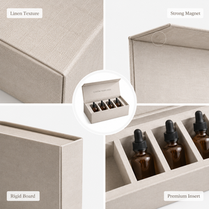 Caja de Regalo Rígida de Papel con Cierre Magnético, Ecológica, Reciclable, con Múltiples Compartimentos Personalizables para Cosméticos - Product Image 3