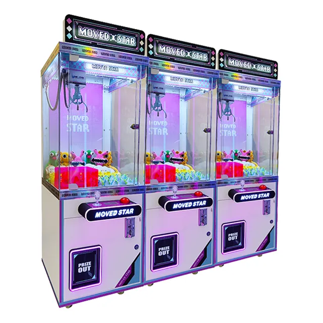 Neofuns小型クロークレーンマシンコイン式ゲームミニぬいぐるみ自動販売機ビルアクセプター付き