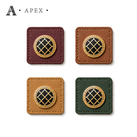 APEX Étiquettes en cuir personnalisées pour hijab, abaya, vêtements, foulards, chapeaux, sacs, chaussures, avec logo métallique