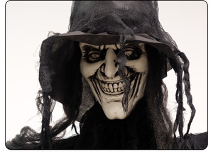 Decoración Colgante de Fantasma de <span class=keywords><strong>Halloween</strong></span>: <span class=keywords><strong>Bruja</strong></span> Malvada de Trapo Negra, Adorno Luminoso de Terror para Casa Embrujada y Habitación Secreta - Product Image 6