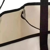 Sacs fourre-tout en toile réutilisables, faits main, bicolores, blanc et noir, taille standard, mignons, personnalisables, naturels et abordables