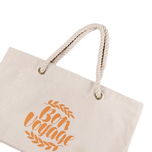 Túi vải <span class=keywords><strong>canvas</strong></span> đeo vai đơn, cỡ lớn, thân thiện với môi trường và có thể tái sử dụng, được làm từ dây thừng cotton, dùng để đi du lịch và mua sắm - Product Image 5