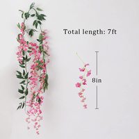 Nouvelle fleur artificielle en soie de glycine suspendue pour mariage 2022, vigne artificielle pour la décoration de fête, de maison et de jardin