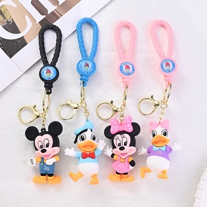 Nouveau mignon dessin animé Donald canard marguerite Couple <span class=keywords><strong>porte</strong></span>-clés transfrontalier debout Mickey <span class=keywords><strong>Minnie</strong></span> pendentif Silicone personnalisé <span class=keywords><strong>porte</strong></span>-clés - Product Image 1