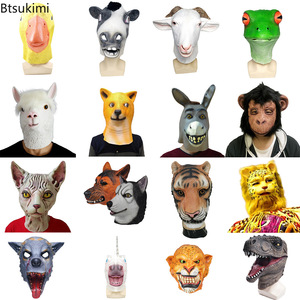 Máscara <span class=keywords><strong>de</strong></span> Látex <span class=keywords><strong>de</strong></span> Animales Divertidos para Halloween, <span class=keywords><strong>Disfraz</strong></span> <span class=keywords><strong>de</strong></span> Bestia, Accesorio para Cosplay, para Fiestas, Grabación <span class=keywords><strong>de</strong></span> Videos, Múltiples Estilos Disponibles - Product Image 1