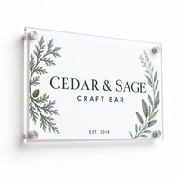 Plaque murale personnalisée en acrylique pour studio d'architecture, enseigne de bureau d'architecture, impression UV, bords polis, fabrication en usine