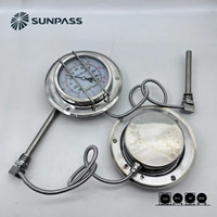 Tube arrière Sunpass 4 "thermomètre central de jauge de température pour réservoir ISO sans cadre de protection
