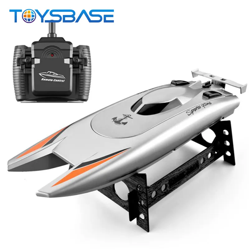 2 Channel Dual Motor Radio Control Fishing Bait Ship 25KM / H RC High Speed Racing Boat For Kids Adult