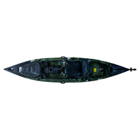 TOLLEE Kayak de pêche en plastique rotomoulé Kuer Kayak's pour utilisation en rivière avec accessoire de pagaie Matériau de coque LLDPE