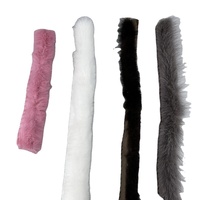 Accessoires décoratifs de garniture en fausse fourrure de lapin de Noël cordon de bord roulant pour housse d'oreiller de canapé