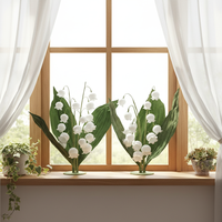 Fleurs en papier faites à la main, personnalisées, en forme de lys blanc, pour mariages, Pâques, Noël, Nouvel An, décorations de table pour la maison et les fêtes.