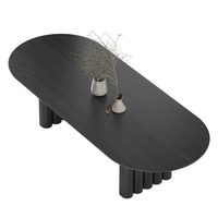 Ensemble de table à manger de style rétro nordique, en noyer, meubles de cuisine modernes pour restaurant, table à dîner de luxe assemblée