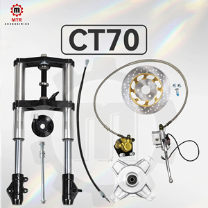 Kit d'amortisseurs <span class=keywords><strong>DAX</strong></span> CT70 ST70 couleur argent, inversés, non réglables, amortissement de rebond, longueur 600 mm, modification de performance - Product Image 4