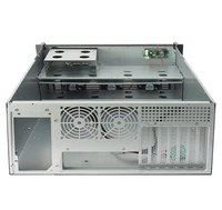 Armoire informatique industrielle 4U avec écran LCD de contrôle de température, panneau en aluminium, compatible carte mère BTX, en stock, ventilateur de serveur en rack, plastique