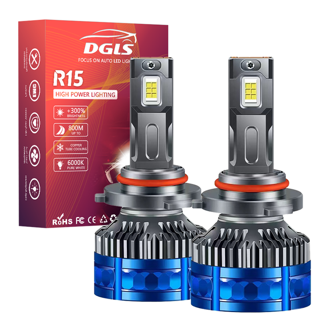 DGLS High Lumen Mini Size Led 9005 Headlight R15 H1 9006 H4 130W Focos Led Para Automobile H11 H4 Car Led Headlight Bulb