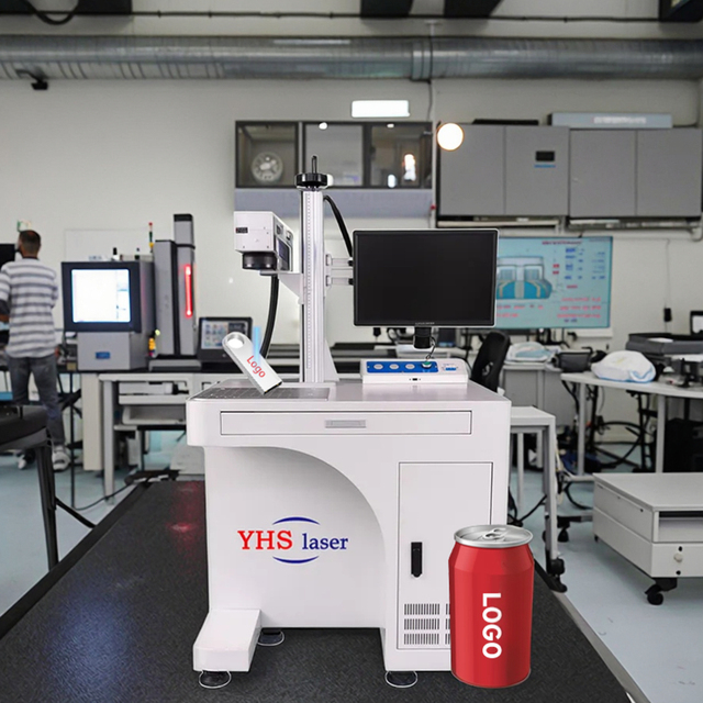 Precise High Speed Auto Engraving Cabinet Fiber Laser Marking Machine Jewelry 20W 30W Laser Engraving Machine for Leather