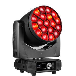 Projecteur LED mobile Bee Eye 19x15W Zoom Wash RGBW 4-en-1 IP33 DMX512 en aluminium et plastique pour DJ, bars et concerts - Product Image 3