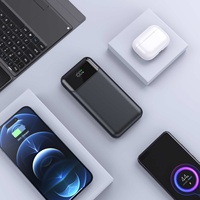 Power Bank Portabel Kapasitas Tinggi 20000mAh, Layar Digital, Bersertifikasi CE & RoHS, Ultra Tipis, Baterai Li-Polymer, Pengisian Cepat, Pengisian Nirkabel