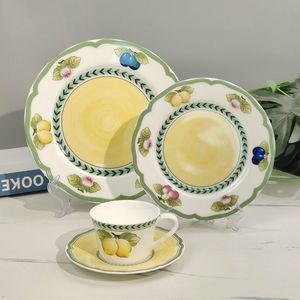 Vajilla de Porcelana Fina Ecológica de Alta Gama, Serie Frutas, Diseño Moderno y Lujoso, Plato para Bistec Estilo Occidental - Product Image 4