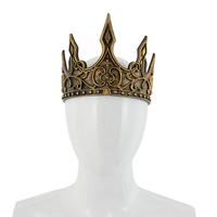 Couronne royale vintage en bronze à motif squelette pour Halloween, déguisement médiéval, vampire, gothique, cosplay, fête, décoration