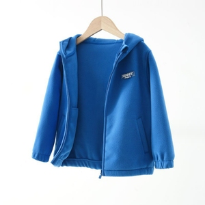 Automne nouveau Style coréen automne et hiver <span class=keywords><strong>sweat</strong></span> à glissière pour enfants vêtements pour garçons Plus veste polaire en velours - Product Image 2