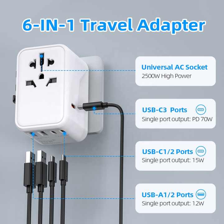 Adattatore Viaggio Payloadshop Adattatore Di Viaggio Da Presa Inglese UK A Europea EU - Convertitore Spina, Compatto, Per Viaggi Presa Da Viaggio Internazionale - Foto 6