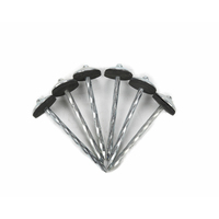 Clous de toiture tête parapluie 1 1/4 galvanisé Clous ondulés à tige torsadée clous de toiture en zinc avec rondelle