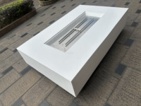 Table de foyer rectangulaire en béton sans fumée