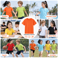 T-shirt pour enfants à séchage rapide, léger, respirant, pour l'école, le sport et les activités de plein air, couleur personnalisée, OEM