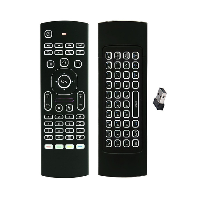 mx3 backlight wireless keyboard 2.4g infrared TV box voice remote control