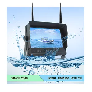 10.1inch Wireless Waterproof IP69 truck harvester car monitor 4 channels AHD screen monitoring camera monitor