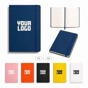 Carnet personnalisé avec couverture en cuir PU ligné A6 A5 avec bande élastique Fournitures scolaires Carnet personnalisé avec logo - Product Image 1