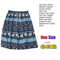 Shorts ethniques pour femmes, été, nouveau, Thaïlande, éléphant, cinq points, pantalon décontracté, maison, cool, grande taille, shorts de plage pour femmes