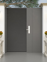 Portes extérieures pour villas, portails en alliage d'aluminium, portail battant pour l'intimité, design moderne, ouverture automatique, construction durable, modélisation 3D