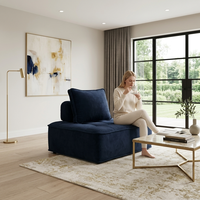 Modulares, Anpassbares, Modernes Ecksofa mit Umweltfreundlichem Stoff und Komprimierter Schaumstofffüllung für Apartments und Villen-Wohnzimmer