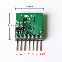 Module RF sans fil OKYN260404-6 RX480E 433 MHz, émetteur-récepteur à 4 canaux pour télécommande