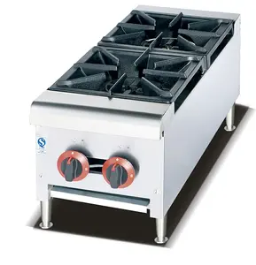 Réchaud à gaz comptoir de Table, nouveau Design, 2 brûleurs, gamme de cuisson