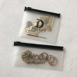 Custom Plastic Jewelry Packaging Jewelry Transparent Small Pvc Pouch Clear Cosmetic Bags With Zippers