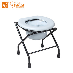 เก้าอี้นั่งถ่าย AUFU รุ่น FS897-A แบบพับได้ น้ำหนักเบา สำหรับผู้สูงอายุ หญิงตั้งครรภ์ ผู้พิการ ใช้ในโรงพยาบาล - Product Image 1