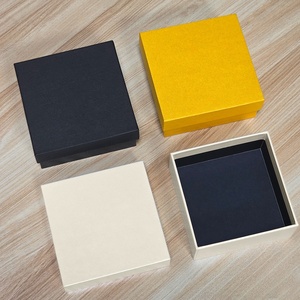 Scatola Regalo Quadrata Personalizzata all'Ingrosso, Scatola di Imballaggio Rigida in Cartone Nero, Disponibile in Diverse Dimensioni - Product Image 1