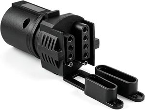 Adaptateur de <span class=keywords><strong>prise</strong></span> de <span class=keywords><strong>remorque</strong></span> ATLI <span class=keywords><strong>12V</strong></span>, <span class=keywords><strong>7</strong></span> <span class=keywords><strong>broches</strong></span> rondes vers 4 et 5 <span class=keywords><strong>broches</strong></span> plates, connecteur de <span class=keywords><strong>remorque</strong></span>, adaptateur de <span class=keywords><strong>remorque</strong></span>, <span class=keywords><strong>prise</strong></span> plate 2 en 1 - Product Image 1